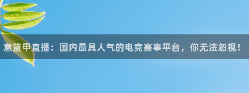 jrkan直播体育app：意篮甲直播：国内最具人气的电竞赛事平台，你无法忽视！